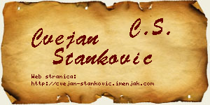 Cvejan Stanković vizit kartica